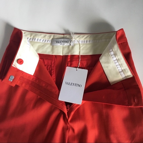 SOLD. NWT Valentino Wool Super High Waisted Red Pants - Picture 6 of 6